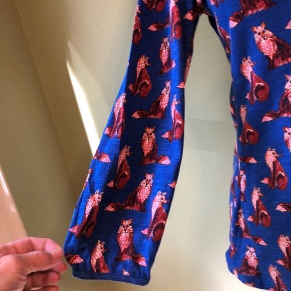 Anthro postmark 3/4 motif fox tee small - Picture 4 of 13